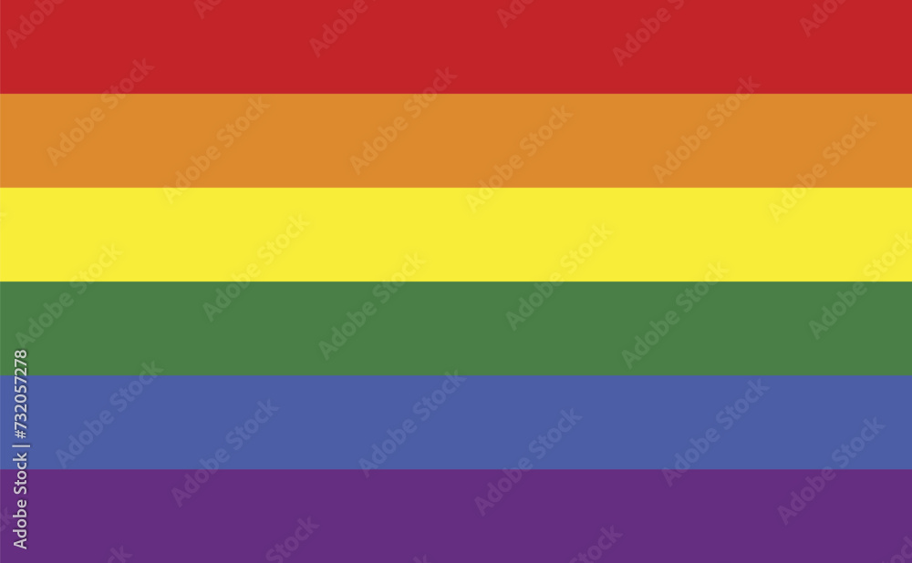 Rainbow flag - symbol of the LGBTQ+ community vector illustration