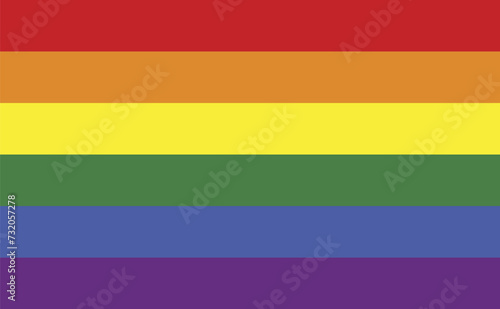 Rainbow flag - symbol of the LGBTQ+ community vector illustration