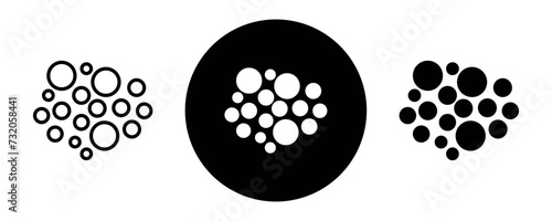 High density outline icon collection or set. High density Thin vector line art