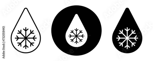 Defrost outline icon collection or set. Defrost Thin vector line art