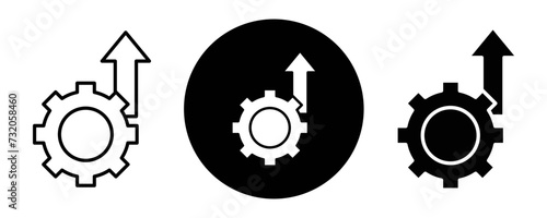 Operational excellence outline icon collection or set. Operational excellence Thin vector line art