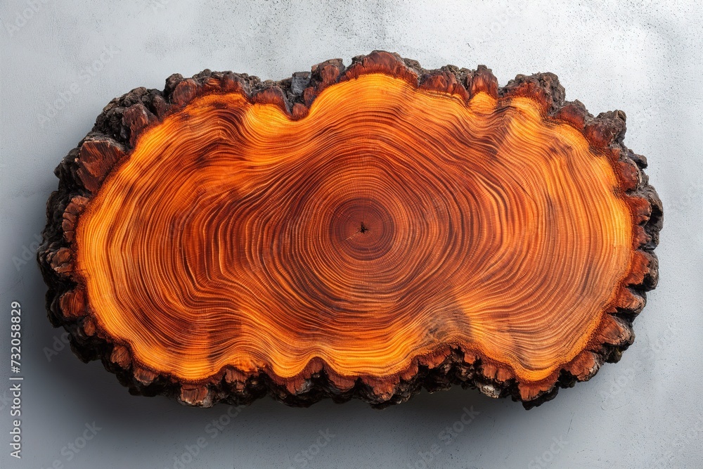 Cut from the trunk of an elm, slice of beautiful red wood tree. Cut from the trunk of an elm, slice of beautiful red wood tree.