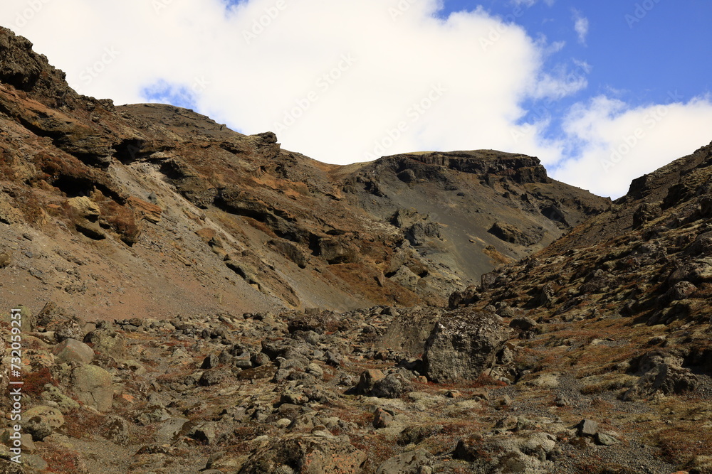 View on a mountain in the Vatnajökull National Park of iceland View on a mountain in the Vatnajökull National Park of iceland