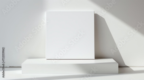 Wallpaper Mural Modern Blank Canvas Frame on White Wall Torontodigital.ca