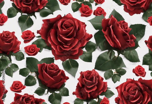 Bouquet of red roses file of isolated cutout object on transparent background