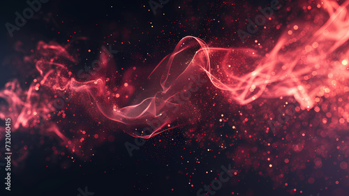 Abstract Red Smoke on Dark Background