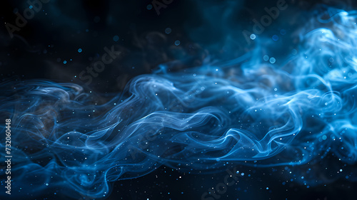 Ethereal Blue Smoke on a Dark Background © Artistic Visions