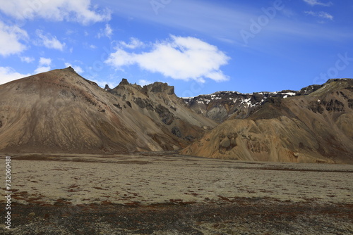 View on a mountain in the Vatnaj  kull National Park of iceland