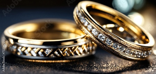 Jewelry. Wedding rings. Generative AI