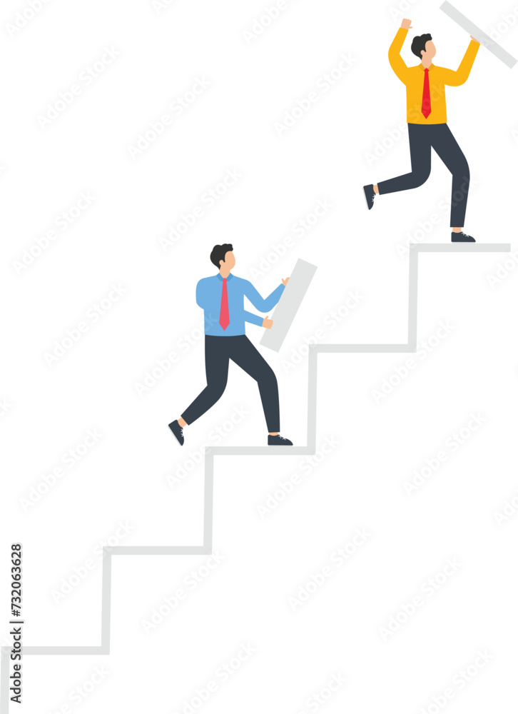 Teamwork to build stairs
Teamwork to build stairs