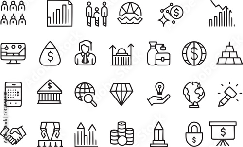 Finance icons set money payments. © RH Creative Design 