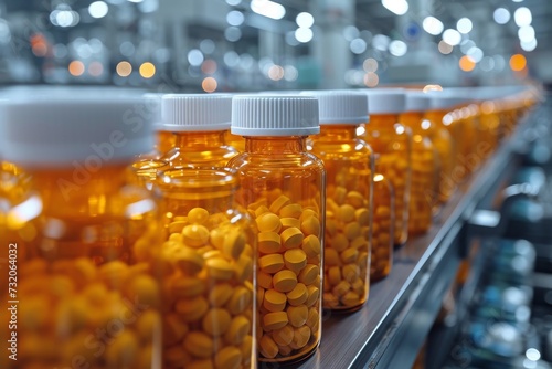 A glass shelf holds rows of preserved food in bottles, neatly stored indoors for future nourishment photo