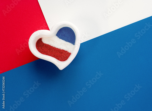 USA Patriotic Heart in Red, White and Blue