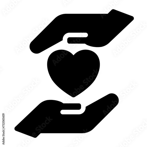 This is the Trust icon from the Love and Celebration icon collection with an Solid style