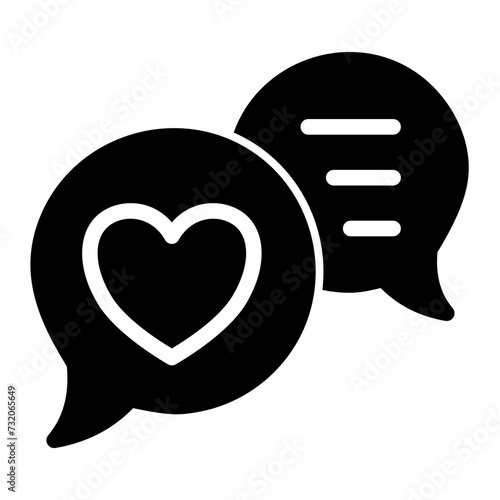 This is the Communication icon from the Love and Celebration icon collection with an Solid style