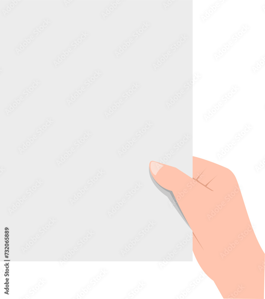 Hand holding paper Illustration Hand holding paper Illustration