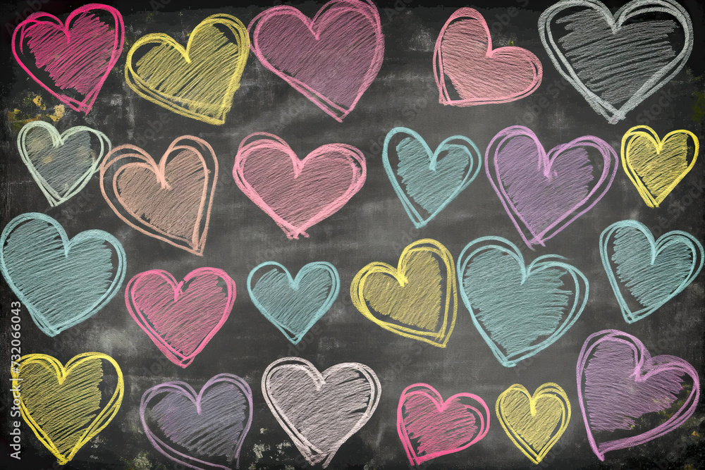Obraz premium Chalk Art on Textured Blackboard