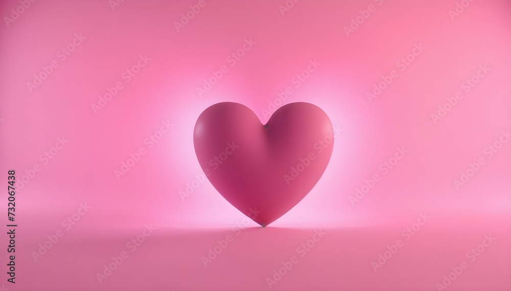 pink valentine heart with light 