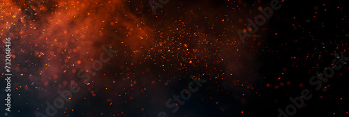 Perftect fire particles embers on background 