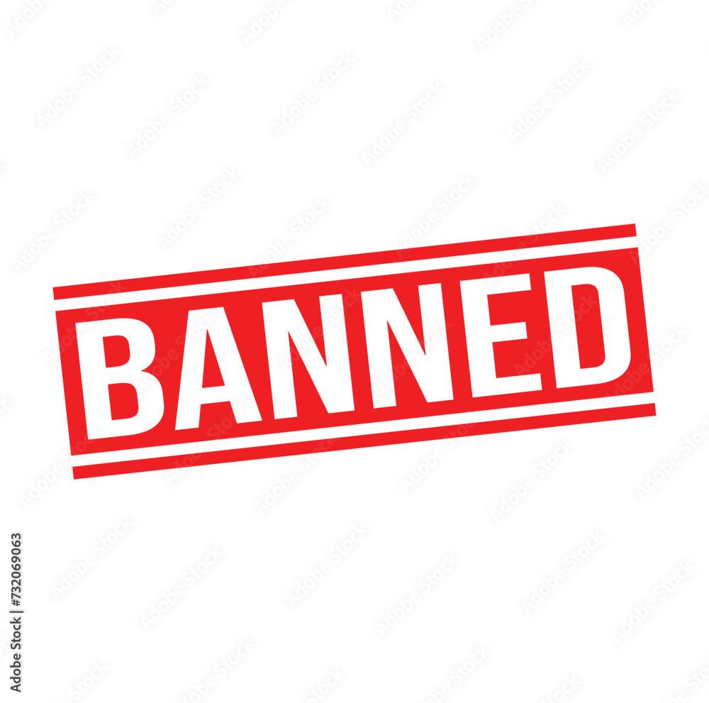 banned Rubber stamp design. VECTOR ILLUSTRATION. banned Rubber stamp design. VECTOR ILLUSTRATION.