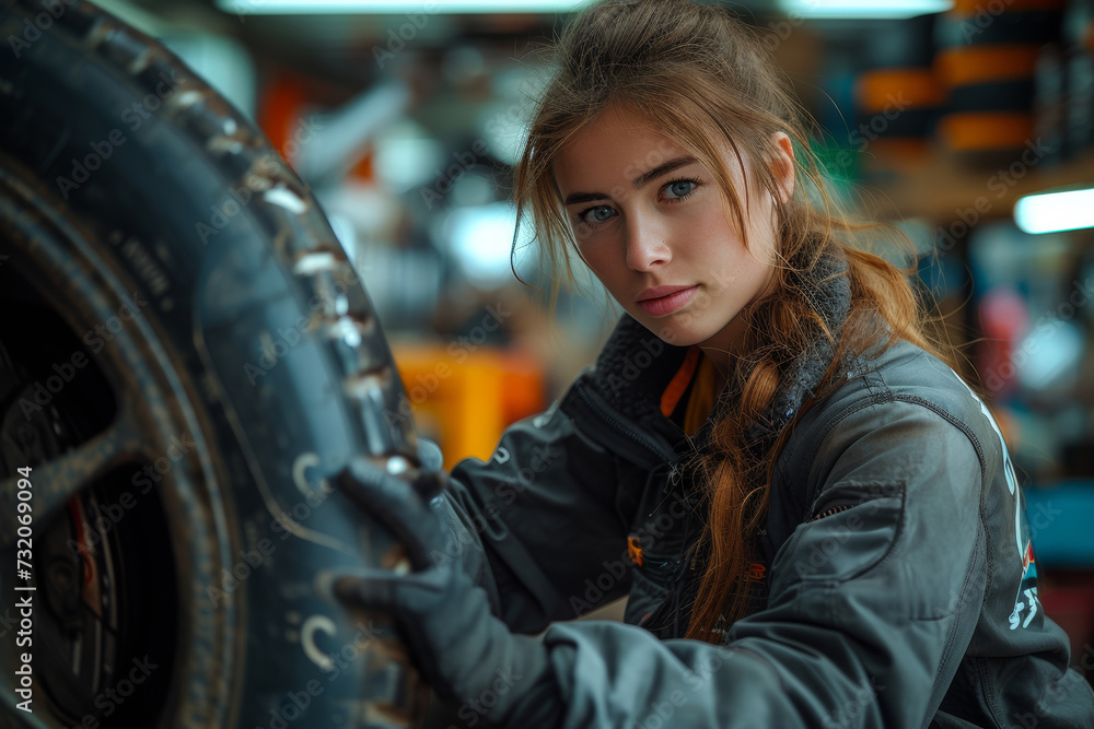 Focused Mechanic: Female Expertise in the Auto Workshop. Generative AI.