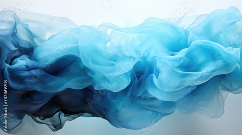 Bluish green and white inks fusion backgrounds