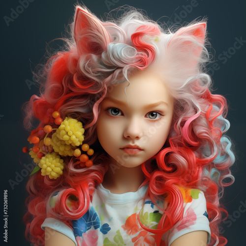 girl with flowers