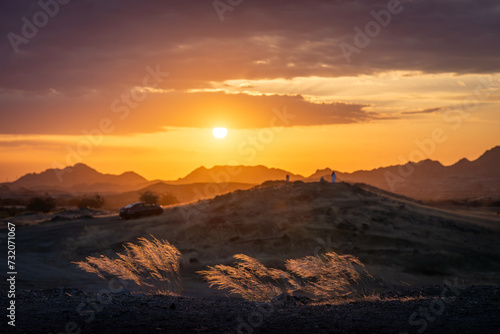 Colorful sunset sky from the desert of Saudi Arabia © Sainuddeen