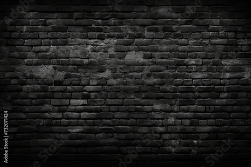 Black brick wall with room for text created with Generative AI technology