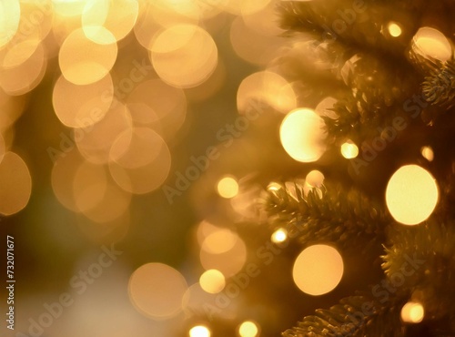 Golden December Holiday Background