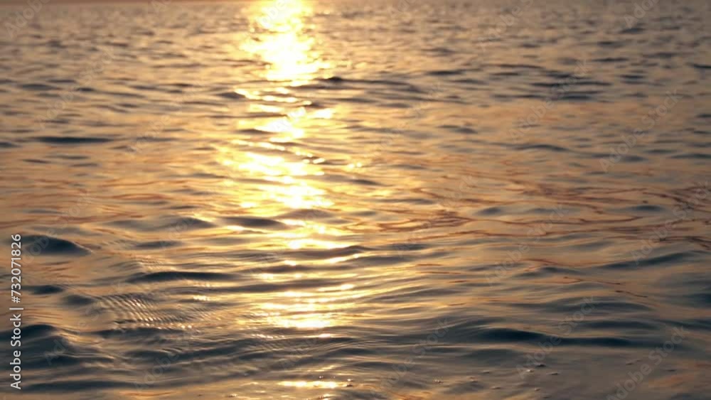Sea waves during sunset in slow motion, golden hour ocean Sea waves during sunset in slow motion, golden hour ocean