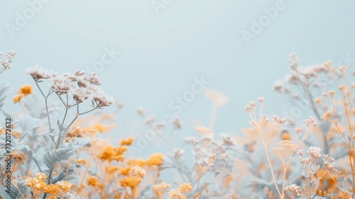 Field of Yellow and White Flowers With Blue Sky