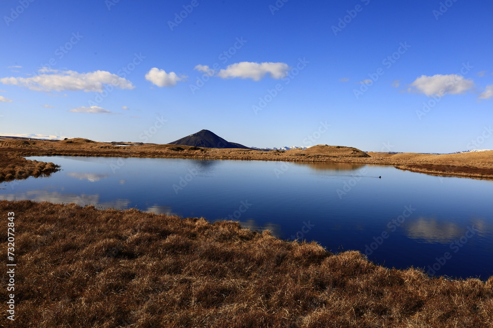 Φωτογραφία Mývatn is a shallow lake situated in an area of active volcanism in the north of