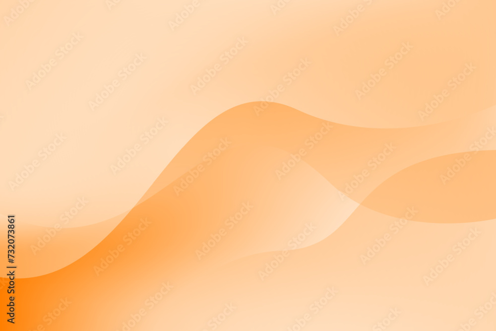 Abstract minimal Orange and white wave color background for template design. Vector illustration