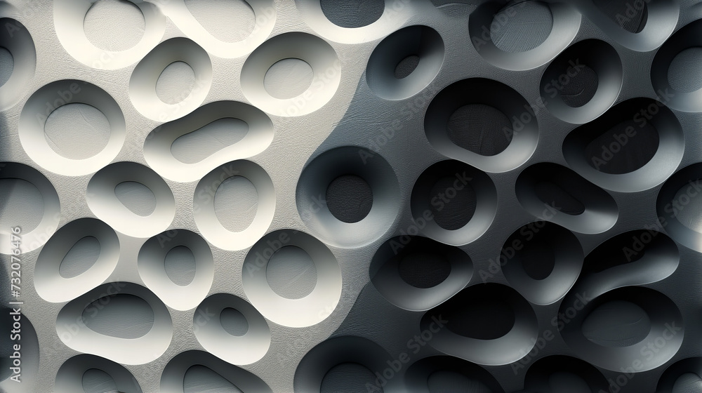 Close-Up of a Wall Constructed With Circles Close-Up of a Wall Constructed With Circles
