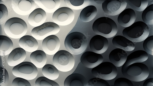 Close-Up of a Wall Constructed With Circles