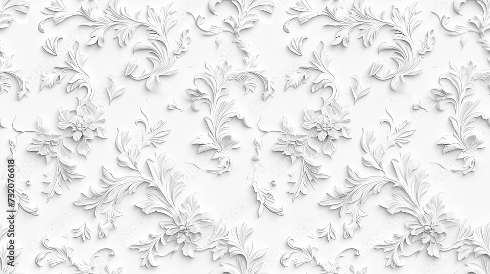 a seamless pattern against a crisp white background, capturing the essence of elegance and simplicity in a realistic photograph. SEAMLESS PATTERN.