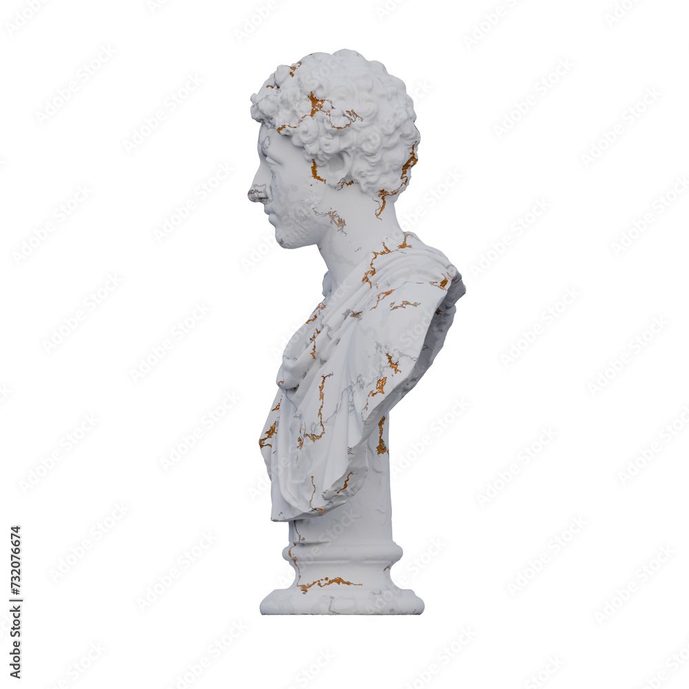 Obraz premium Marcus Aurelius statue, 3d renders, isolated, perfect for your design