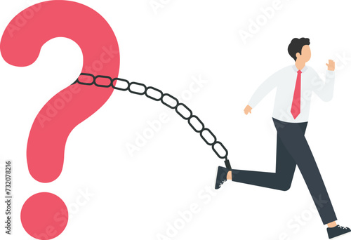 Struggle with unanswered question, problem or difficulty, hard questions or unsolvable quest
