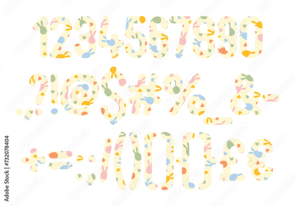 Versatile Collection of Easter Joy Numbers and Punctuation for Various Uses Versatile Collection of Easter Joy Numbers and Punctuation for Various Uses