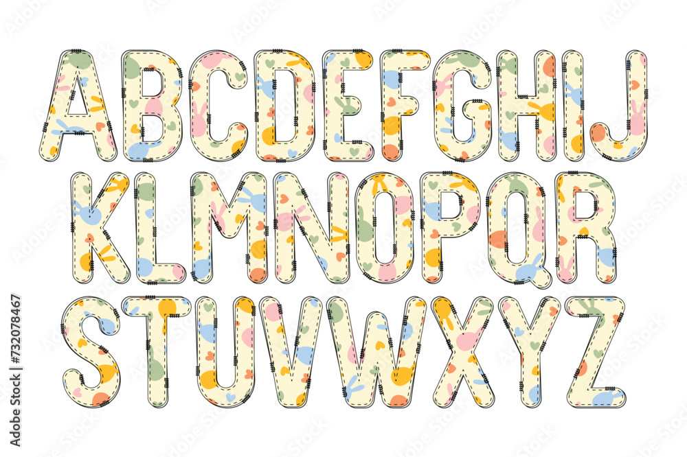 Versatile Collection of Easter Joy Alphabet Letters for Various Uses Versatile Collection of Easter Joy Alphabet Letters for Various Uses