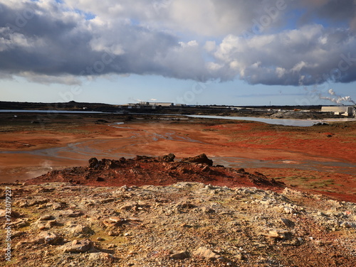 Gunnuhver is an impressive and colourful geothermal field of various mud pools and fumaroles in the southwest part of the Reykjanes Peninsula photo