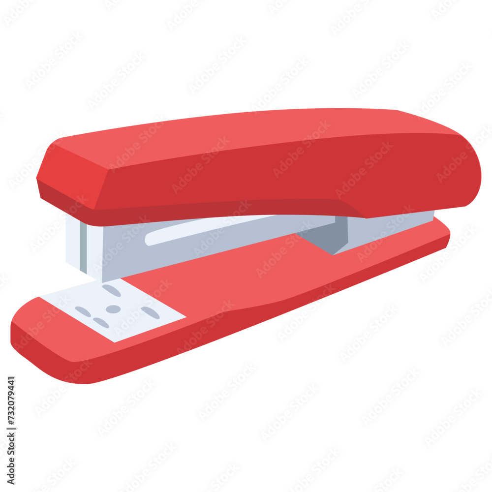red stapler isolated on white red stapler isolated on white