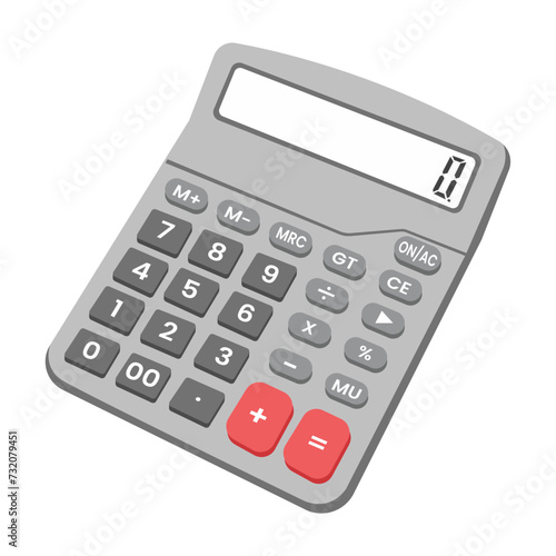 calculator isolated on white