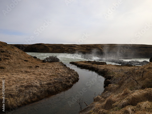 Urriĭafoss is a waterfall in Iceland located in the south of the country, on the course of the Þjórsá. photo