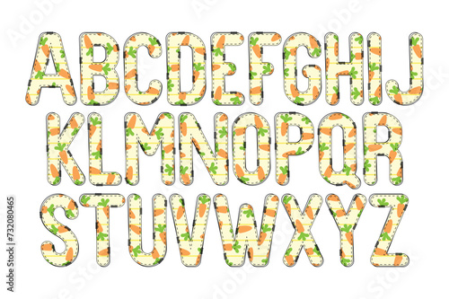 Versatile Collection of Carrot Cuteness Alphabet Letters for Various Uses