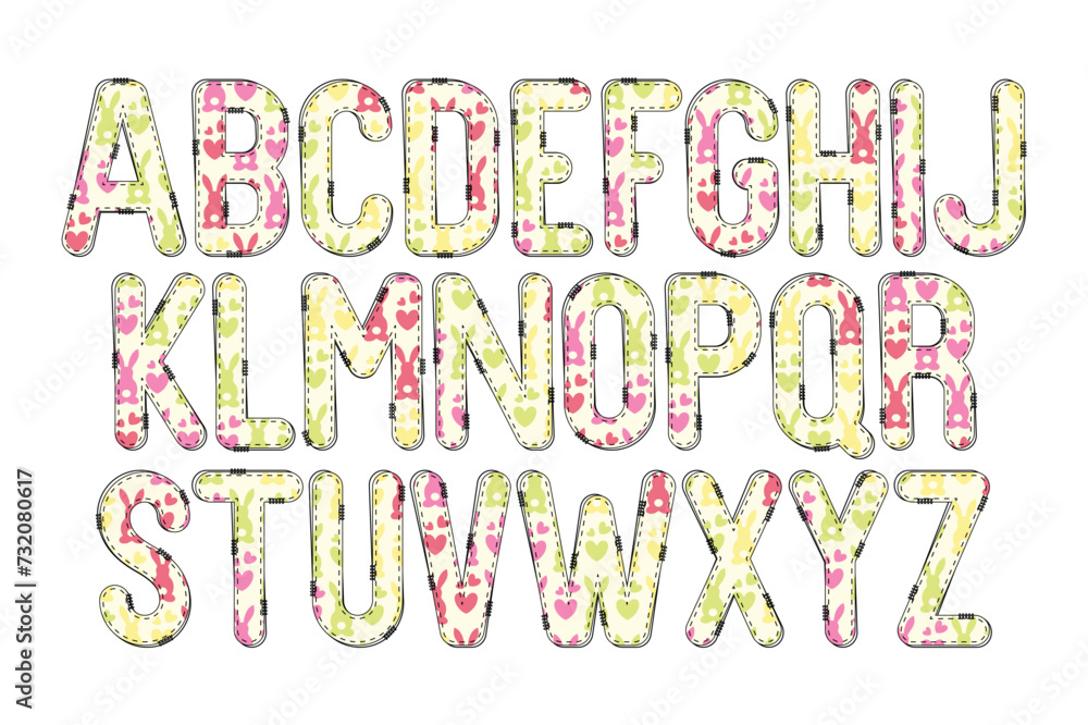 Versatile Collection of Bunny Bliss Alphabet Letters for Various Uses Versatile Collection of Bunny Bliss Alphabet Letters for Various Uses