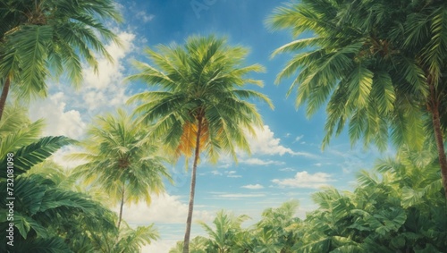 palm trees on the beach © Hakim