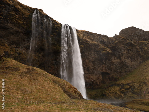 Seljalandsfoss is a 65-metre high waterfall in southern Iceland