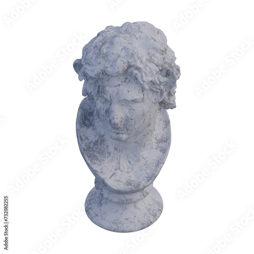 Sea Centaur Bust  statue, 3d renders, isolated, perfect for your design